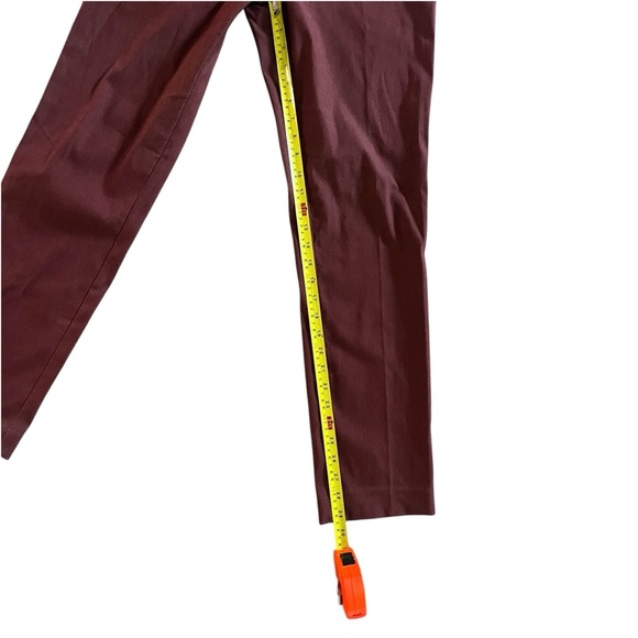 Cleo women’s slim stretch pants bundle burgundy & taupe minimalist office basics - Picture 5 of 8